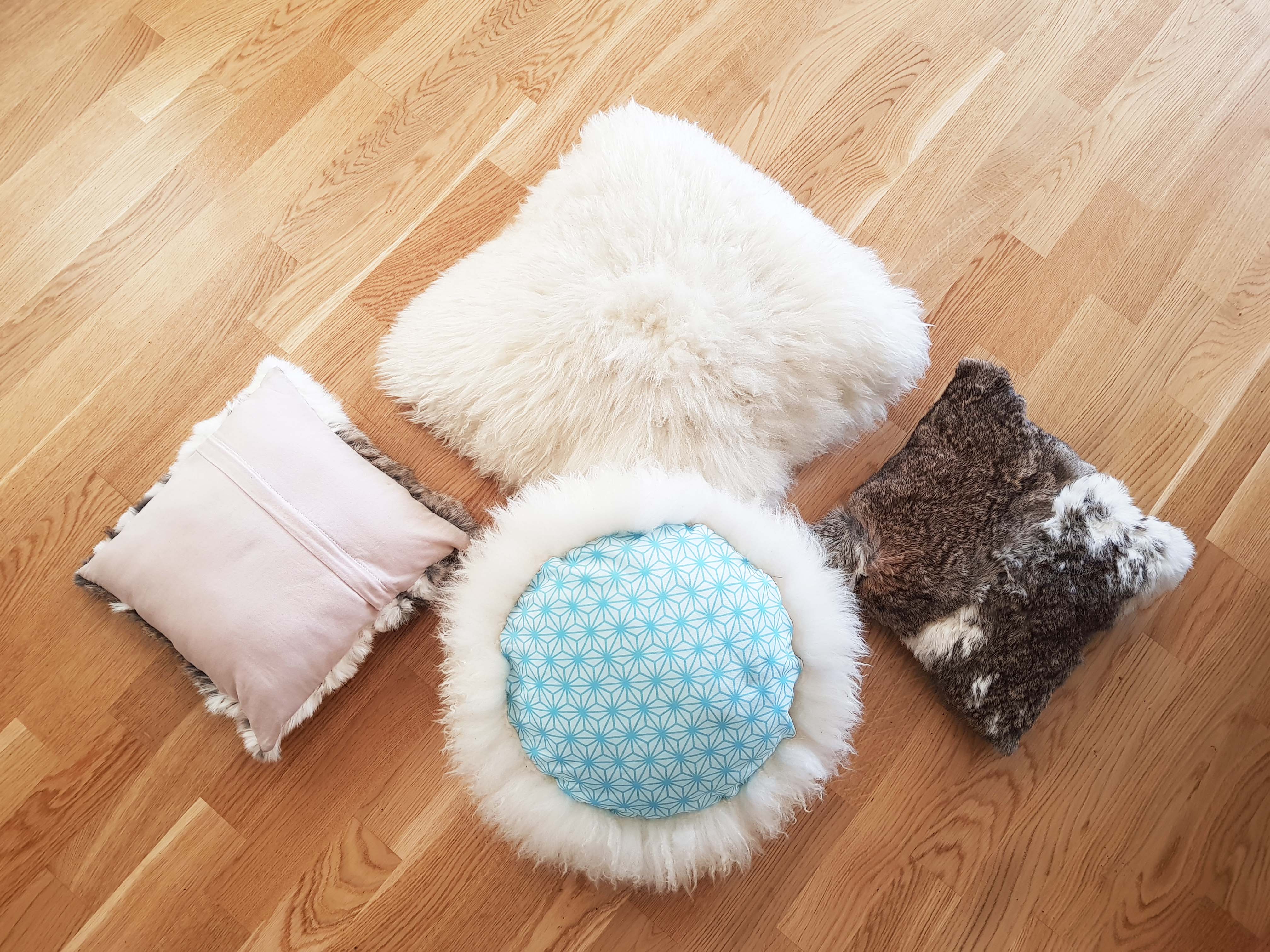 fur pillows